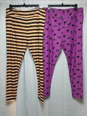 LuLaRoe TC2 Multicolor High-Waist Ankle Leggings 2 Pack #J20